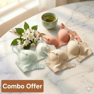 3 Pies Combo-|| Premium Ice Gel Bra – Skin-Pink-blue